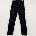 Levi's　リーバイス　501　スキニーブラックデニムパンツ/ジーンズ　ジップフライ　フェード　インディゴ　W27サイズ　古着