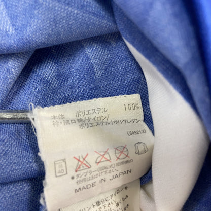 90s　adidas　アディダス　長袖プリントTシャツ　ゲームシャツ　ヴィンテージ　青　ブルー　98-6サイズ
