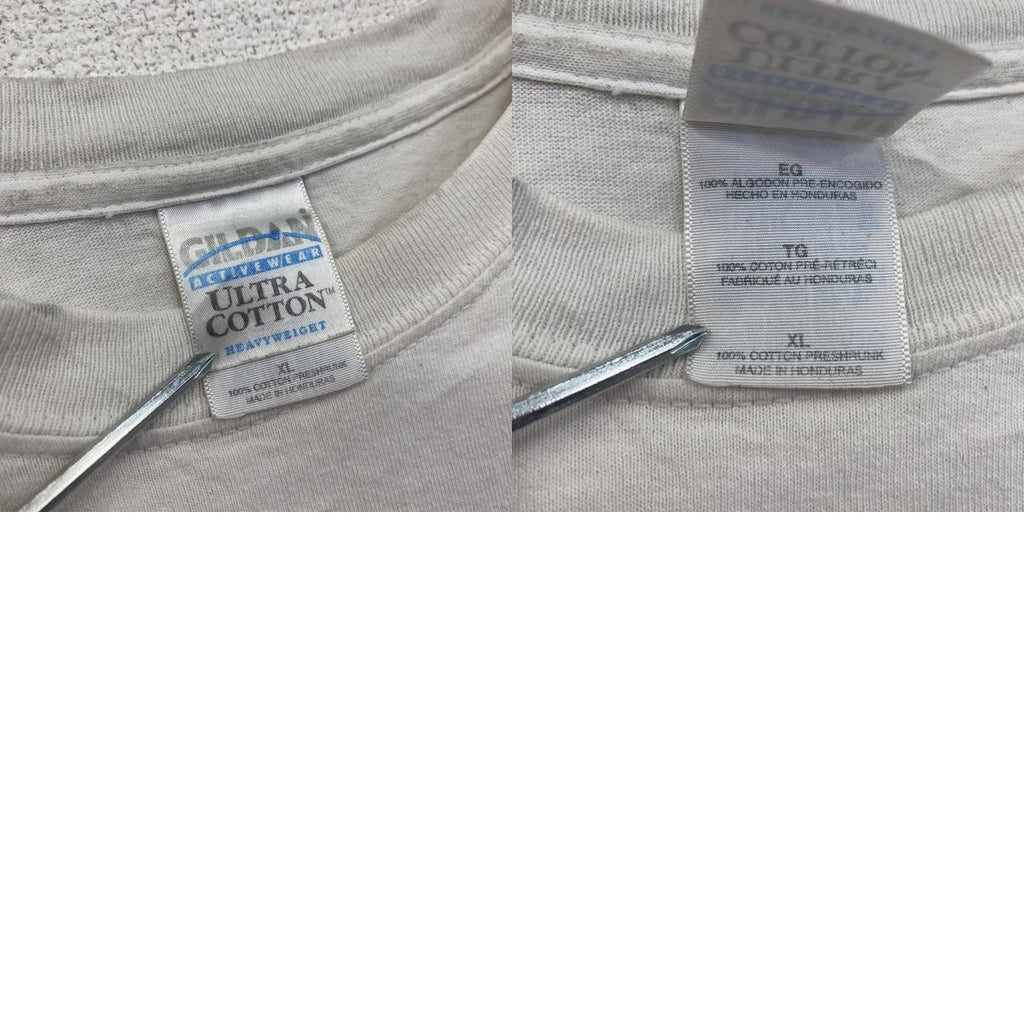 00s　GILDAN　ギルダン　半袖両面プリントTシャツ　Weight Watchers　企業ロゴ　白　ホワイト　XLサイズ　古着