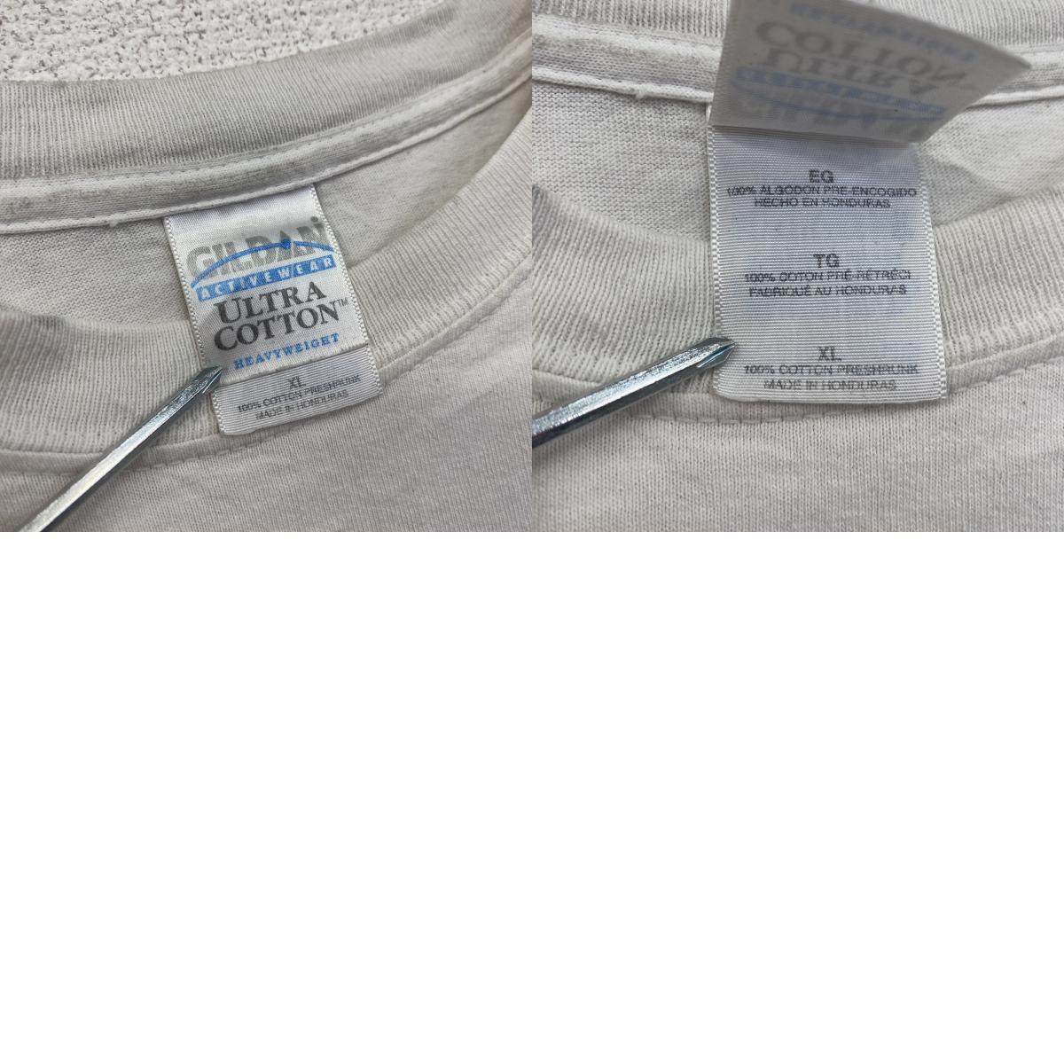 00s　GILDAN　ギルダン　半袖両面プリントTシャツ　Weight Watchers　企業ロゴ　白　ホワイト　XLサイズ　古着