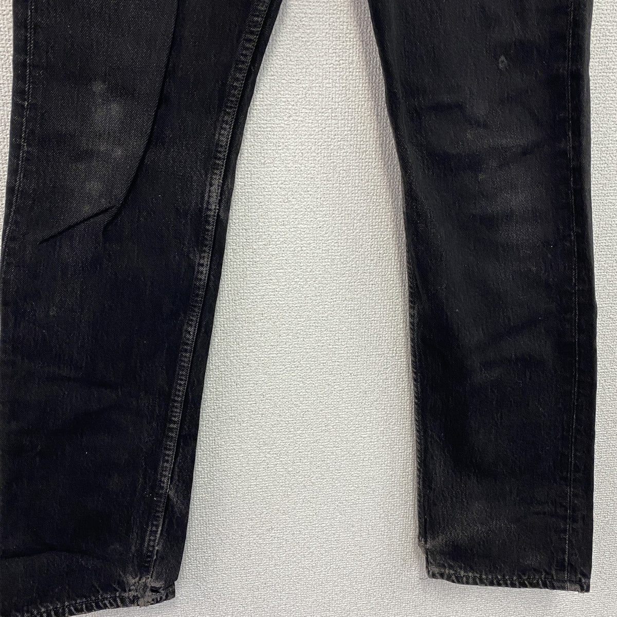 Levi's　リーバイス　501　スキニーブラックデニムパンツ/ジーンズ　ジップフライ　フェード　インディゴ　W27サイズ　古着