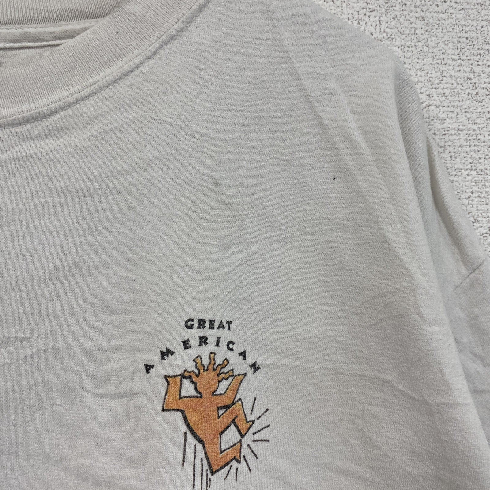 00s　GILDAN　ギルダン　半袖両面プリントTシャツ　Weight Watchers　企業ロゴ　白　ホワイト　XLサイズ　古着