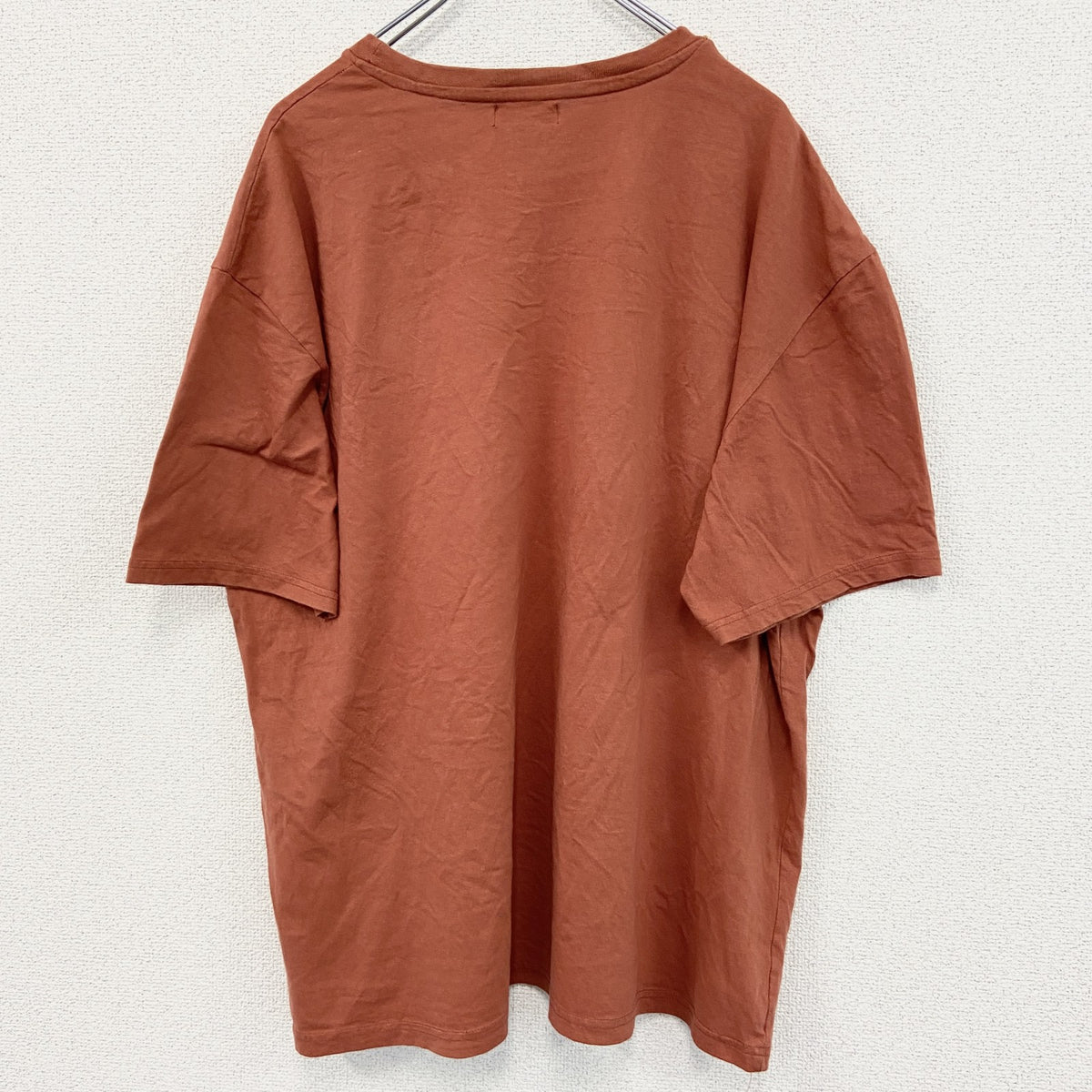 ATLAS FOR MEN　半袖プリントTシャツ　鷹　カジュアルデザイン　オレンジ　クルーネック　XXLサイズ　古着