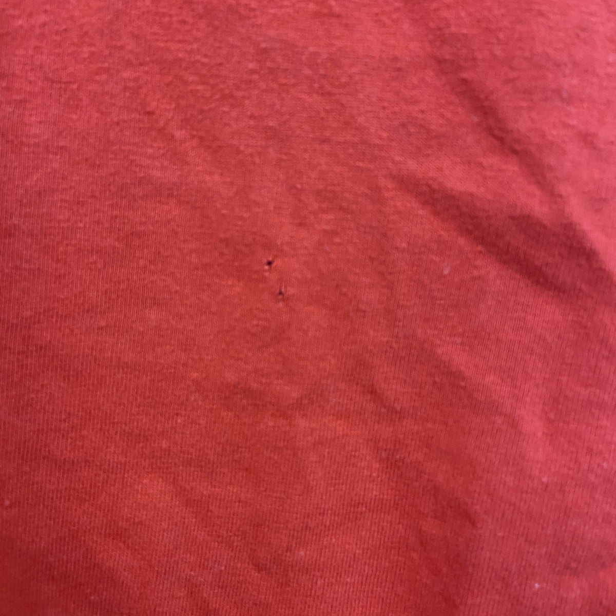 B&C ビー&シー　半袖プリントTシャツ　カジュアルデザイン　赤　レッド　クルーネック　レトロデザイン　Lサイズ　古着