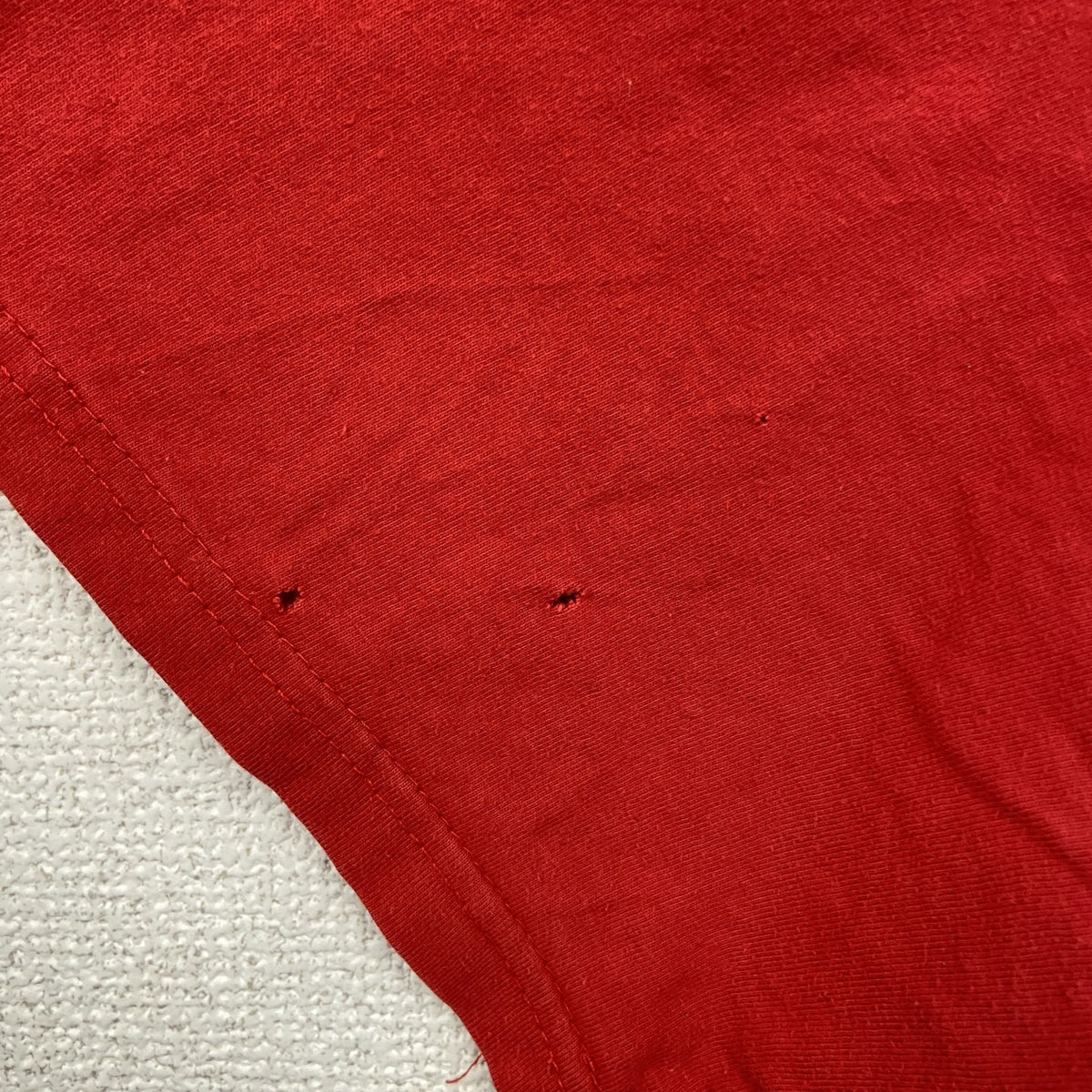 B&C ビー&シー　半袖プリントTシャツ　カジュアルデザイン　赤　レッド　クルーネック　レトロデザイン　Lサイズ　古着