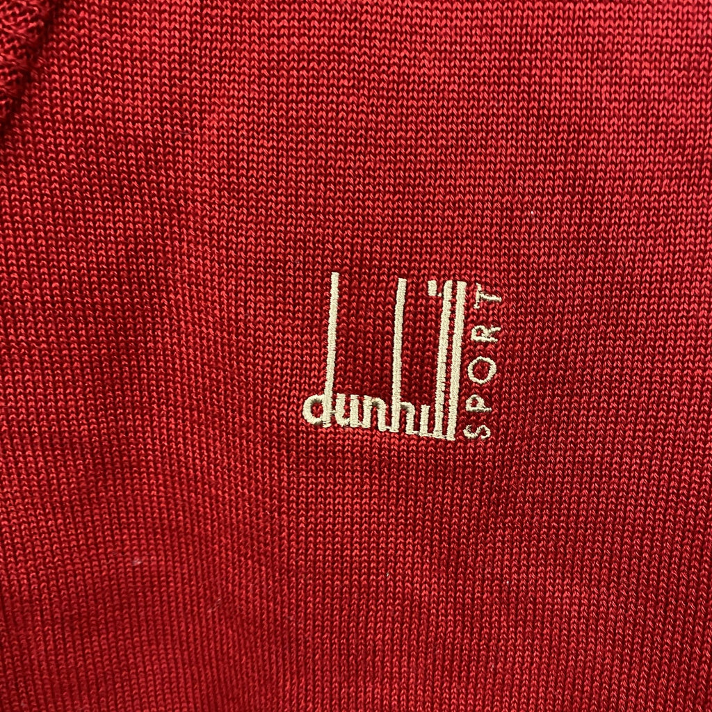 dunhill Sport　ダンヒル　デサント　ニットベスト　ボタンフライ　赤　レッド　Mサイズ　古着