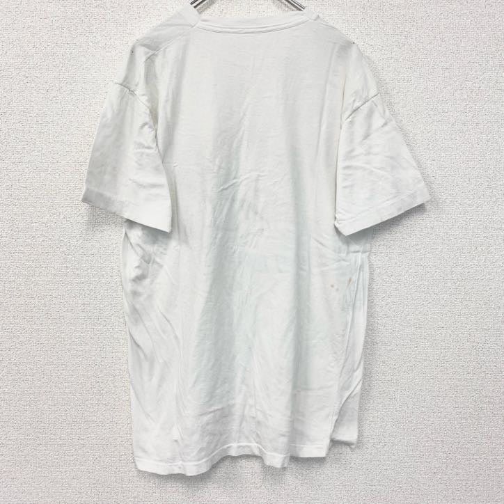 90s　半袖プリントTシャツ　シングルステッチ　ヴィンテージ　エジプト　クルーネック　レトロ　白　ホワイト　　古着