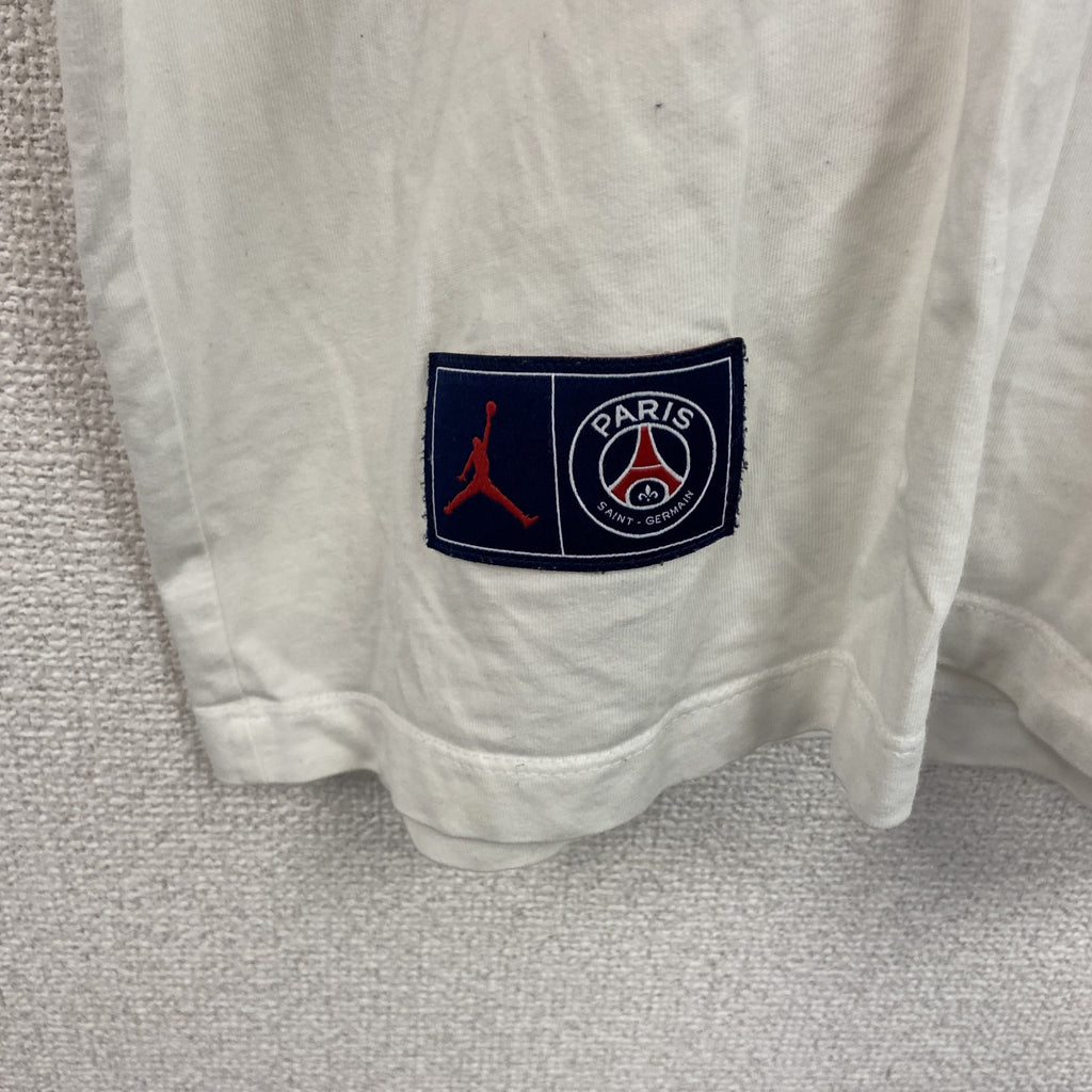 AIR JORDAN　エアジョーダン　PARIS　NIKE　ナイキ　半袖Tシャツ　デカロゴ　白　ホワイト　Lサイズ　　古着