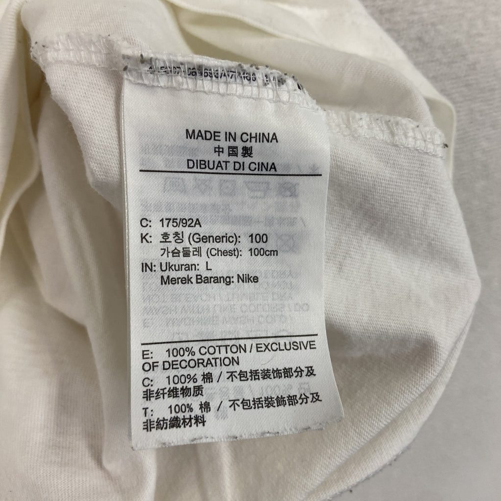 AIR JORDAN　エアジョーダン　PARIS　NIKE　ナイキ　半袖Tシャツ　デカロゴ　白　ホワイト　Lサイズ　　古着