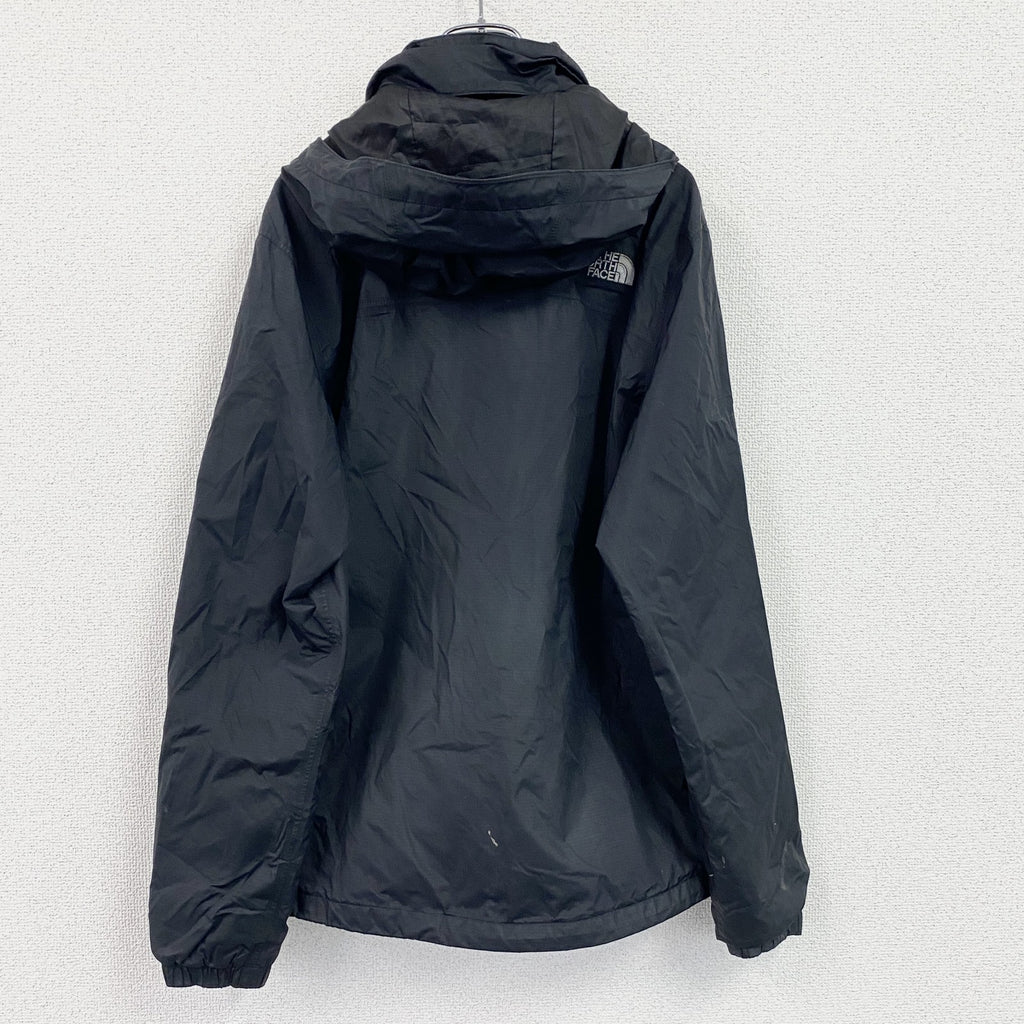 THE NORTH FACE　ザ・ノースフェイス　マウンテンパーカー　比翼仕立て　刺繍ロゴ　黒　ブラック　Sサイズ　古着