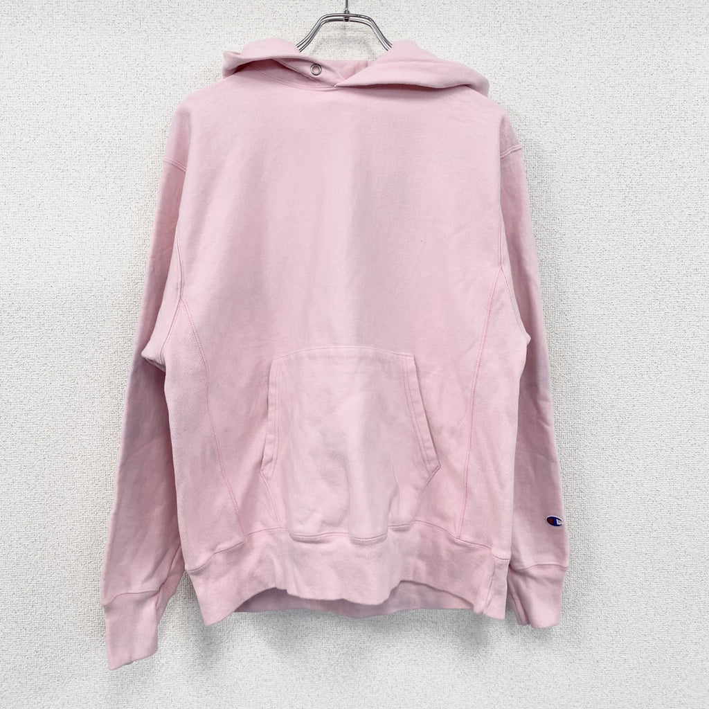 Champion　チャンピオン　リバースウィーブ　スウェットパーカー/フーディー　目無し　ピンク　Lサイズ　古着