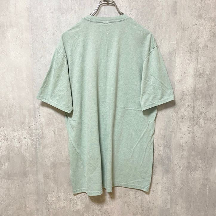 古着 used　半袖フロントプリントTシャツ　クルーネック　雪男　森　JACKLINKS　緑　グリーン　春夏服