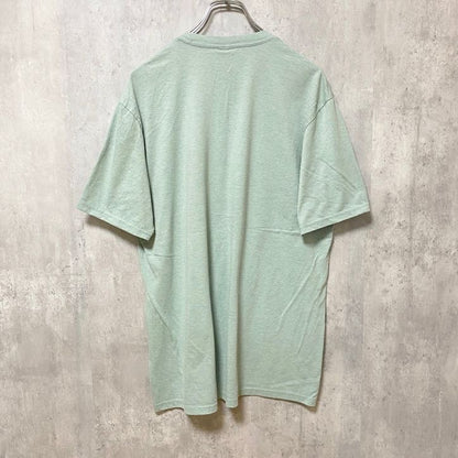 古着 used　半袖フロントプリントTシャツ　クルーネック　雪男　森　JACKLINKS　緑　グリーン　春夏服