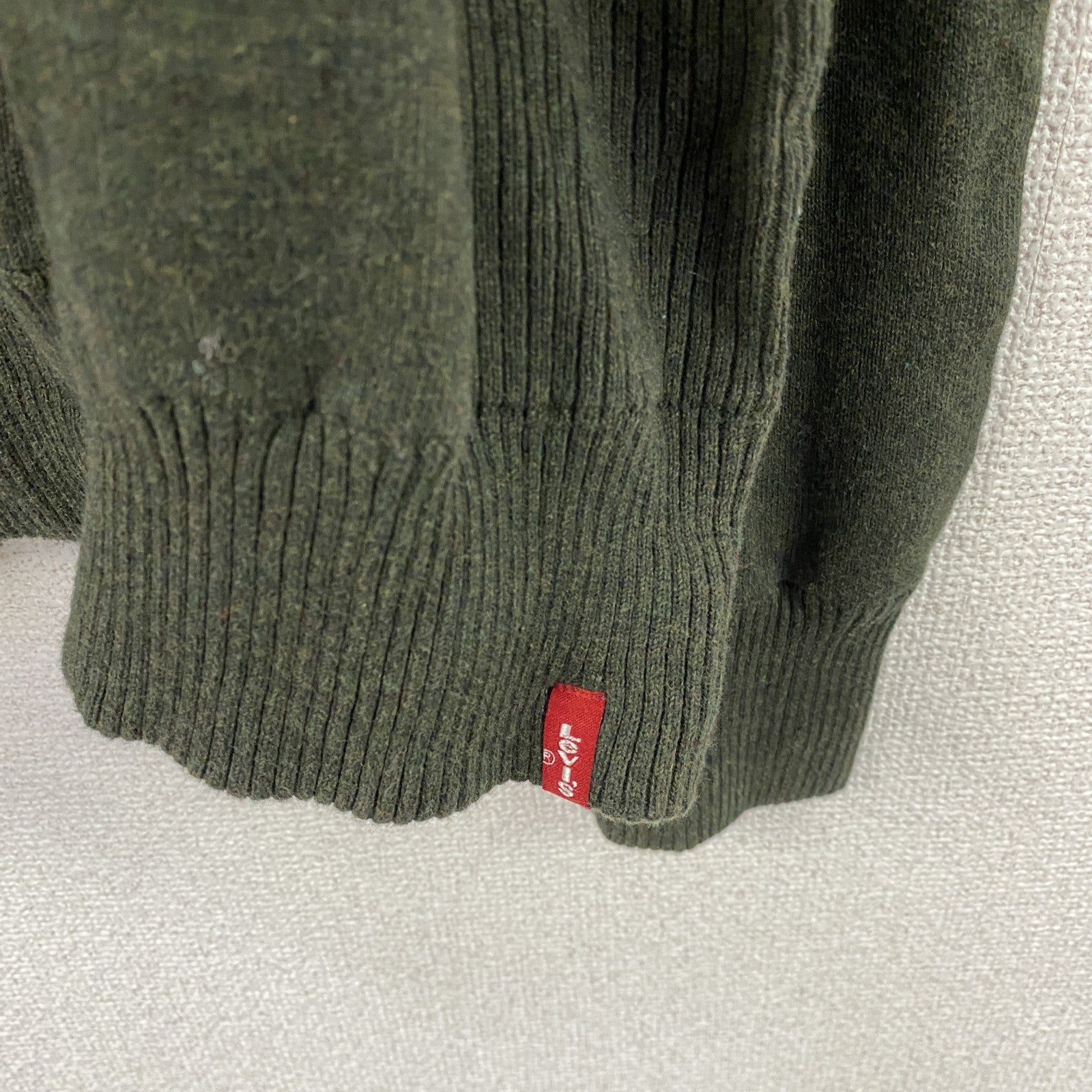 90s～　Levi’s　リーバイス　コットンニットセーター　ヴィンテージ　カーキ　XXLサイズ　古着