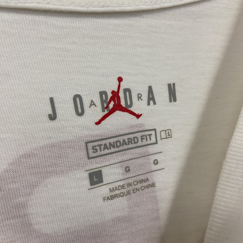 AIR JORDAN　エアジョーダン　PARIS　NIKE　ナイキ　半袖Tシャツ　デカロゴ　白　ホワイト　Lサイズ　　古着