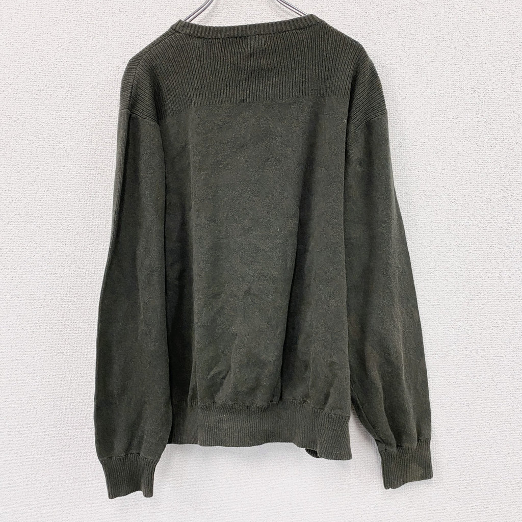 90s～　Levi’s　リーバイス　コットンニットセーター　ヴィンテージ　カーキ　XXLサイズ　古着
