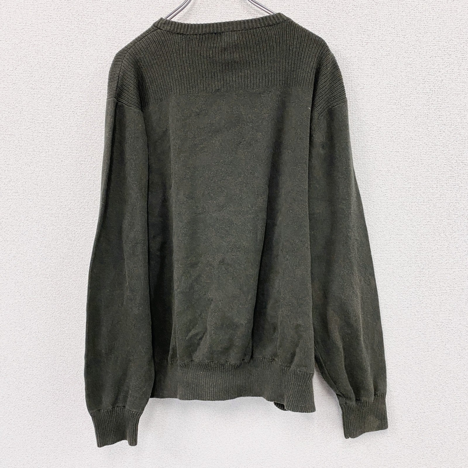 90s～　Levi’s　リーバイス　コットンニットセーター　ヴィンテージ　カーキ　XXLサイズ　古着