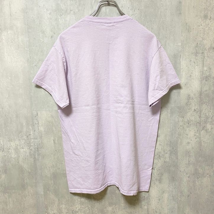 GILDAN　ギルダン　半袖ロゴプリントTシャツ　クルーネック　FIELDHOUSE　薄紫色　パープル　Mサイズ　古着