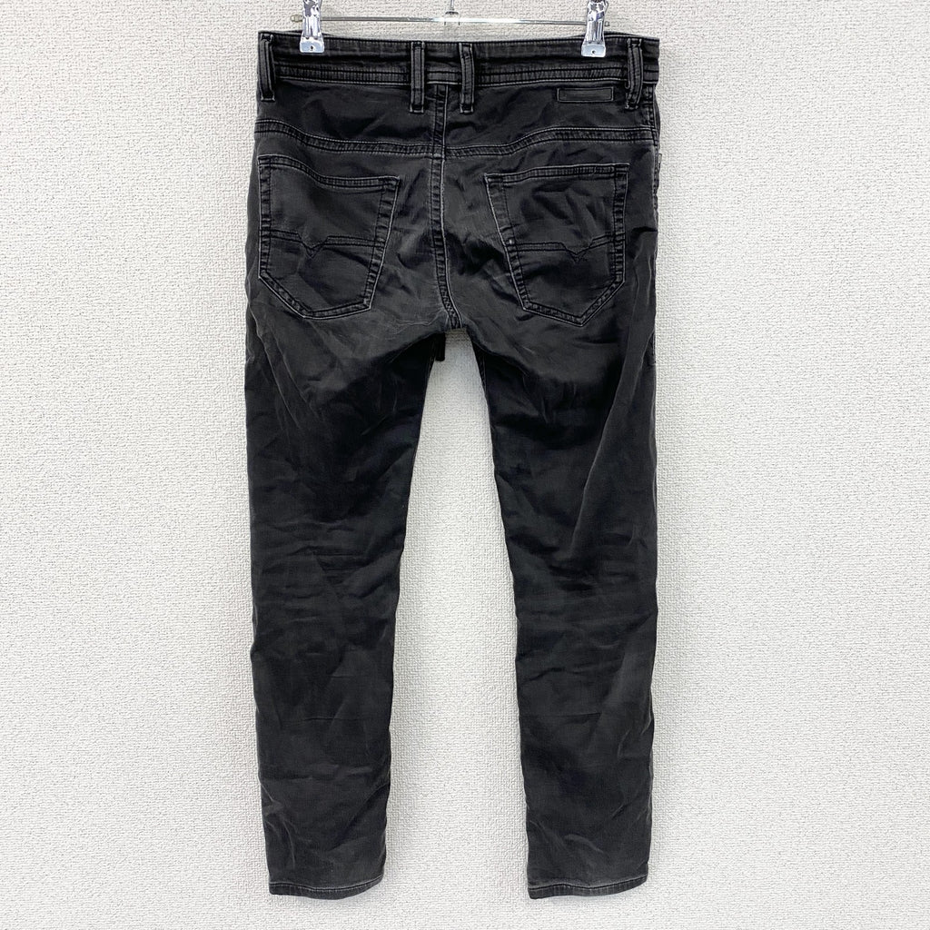 DIESEL　ディーゼル　ブラックデニムスキニーパンツ/ジーンズ　ボタンフライ　黒　ブラック　W28サイズ　古着