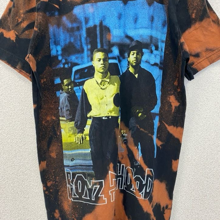 BOYZ THE HOOD　半袖ムービープリントTシャツ　タイダイ柄　クルーネック　レトロ　黒　ブラック　Sサイズ　古着