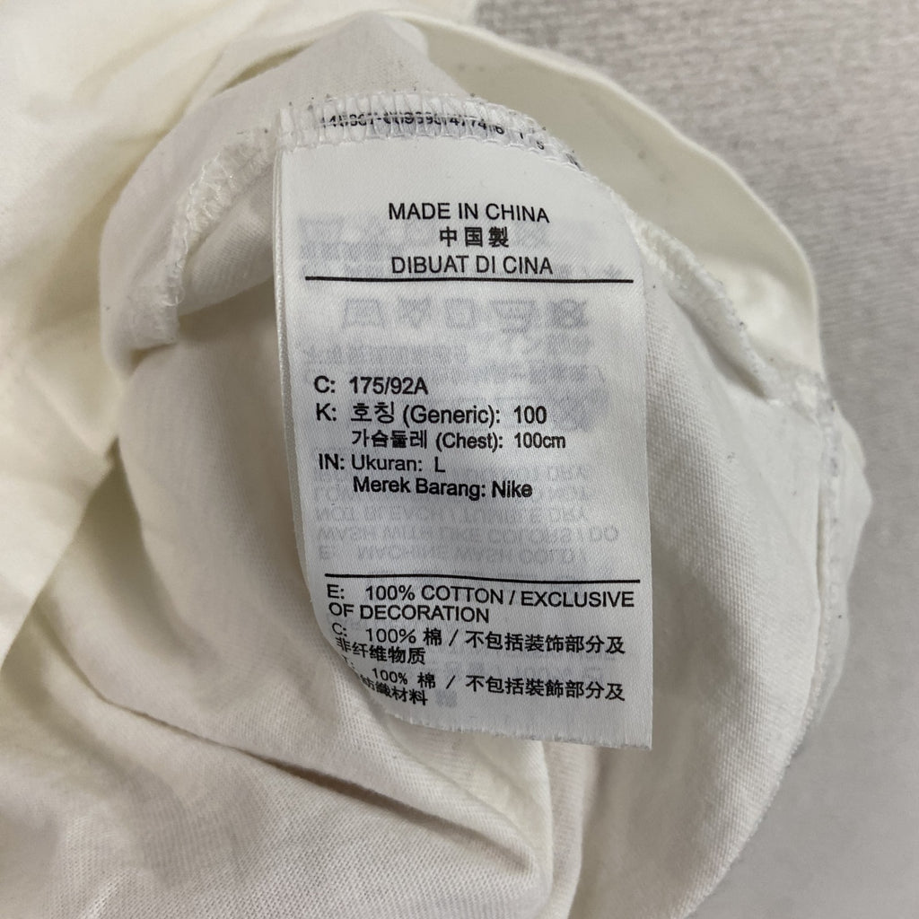 AIR JORDAN　エアジョーダン　PARIS　NIKE　ナイキ　半袖Tシャツ　デカロゴ　白　ホワイト　Lサイズ　　古着
