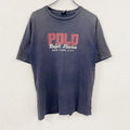 Polo by Ralph Lauan　ラルフローレン　半袖プリントTシャツ　フェード　紺　ネイビー　Lサイズ　古着