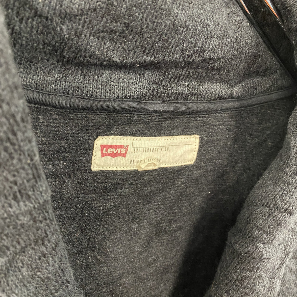 Levi’s　リーバイス　ショールカラーニットカーディガン　グレー　灰色　Lサイズ　古着