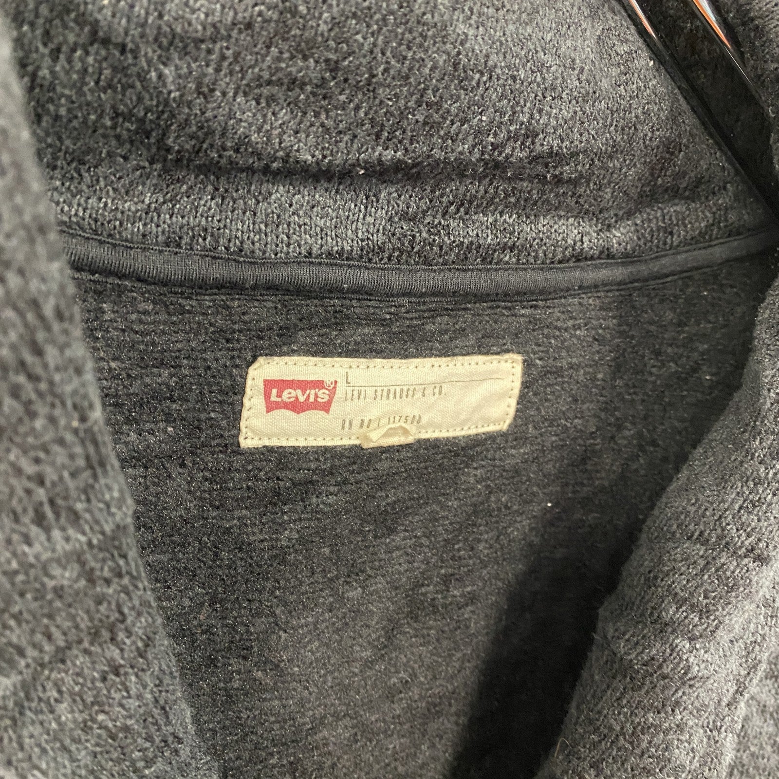 Levi’s　リーバイス　ショールカラーニットカーディガン　グレー　灰色　Lサイズ　古着