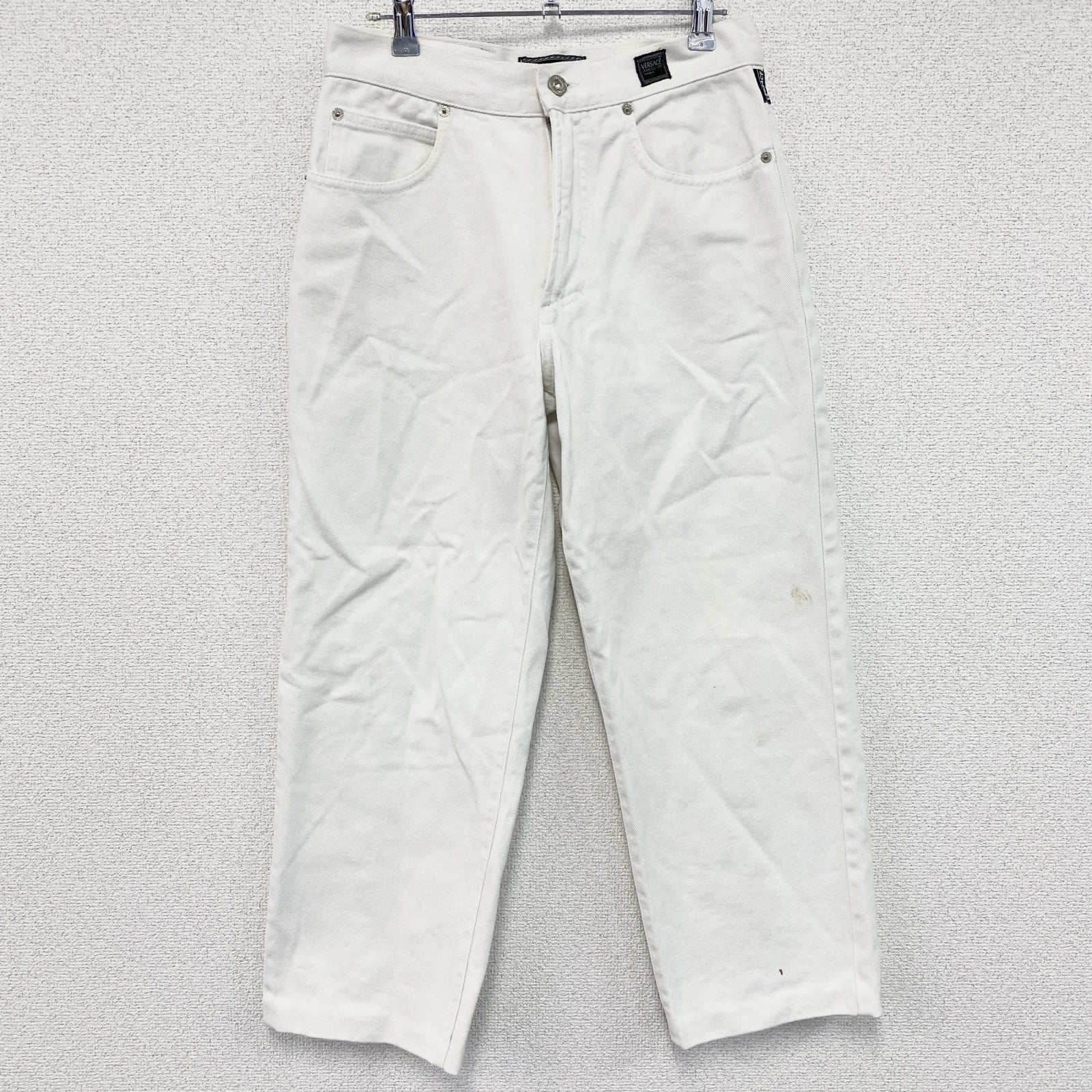VERSACE　ヴェルサーチ　デニムパンツ/ジーンズ　ジップフライ　白　ホワイト　W30サイズ　古着