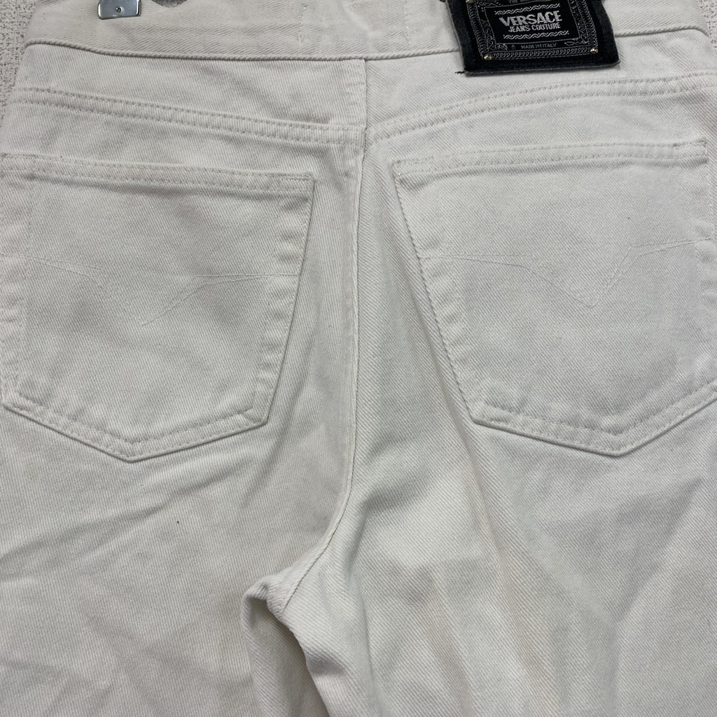 VERSACE　ヴェルサーチ　デニムパンツ/ジーンズ　ジップフライ　白　ホワイト　W30サイズ　古着