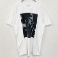 2PAC　半袖プリントTシャツ　フォト　ヒップホップ　ラッパー　クルーネック　レトロ　白　ホワイト　Lサイズ　古着