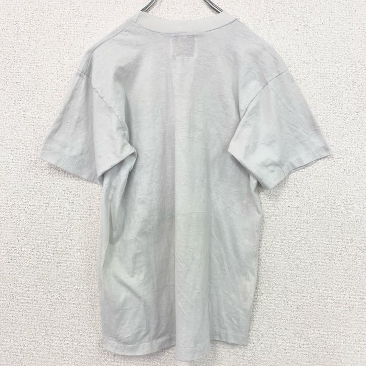 半袖プリントTシャツ　90s　シングルステッチ　バッファロー　クルーネック　ホワイト　Sサイズ　　ヴィンテージ　古着