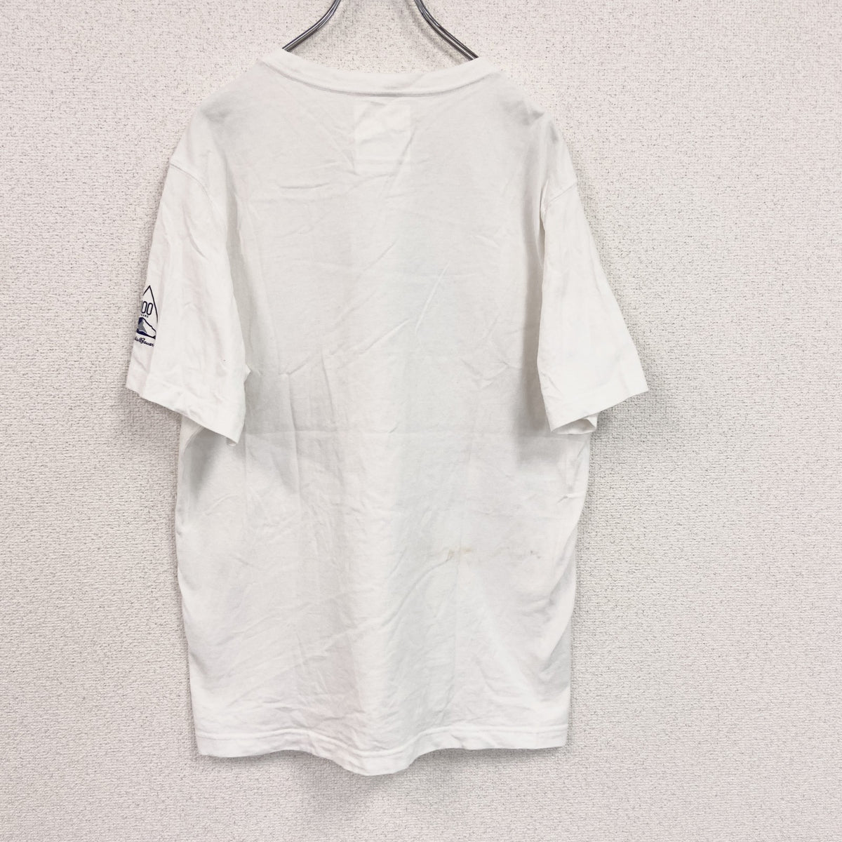 Eddie Bauer　エディーバウアー　半袖Tシャツ　デカロゴ　白　ホワイト　Lサイズ カットソー メンズ コットン 古着