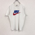 NIKE　ナイキ　半袖Tシャツ　デカロゴ　スウッシュ　白　ホワイト　Lサイズ カットソー メンズ コットン 古着
