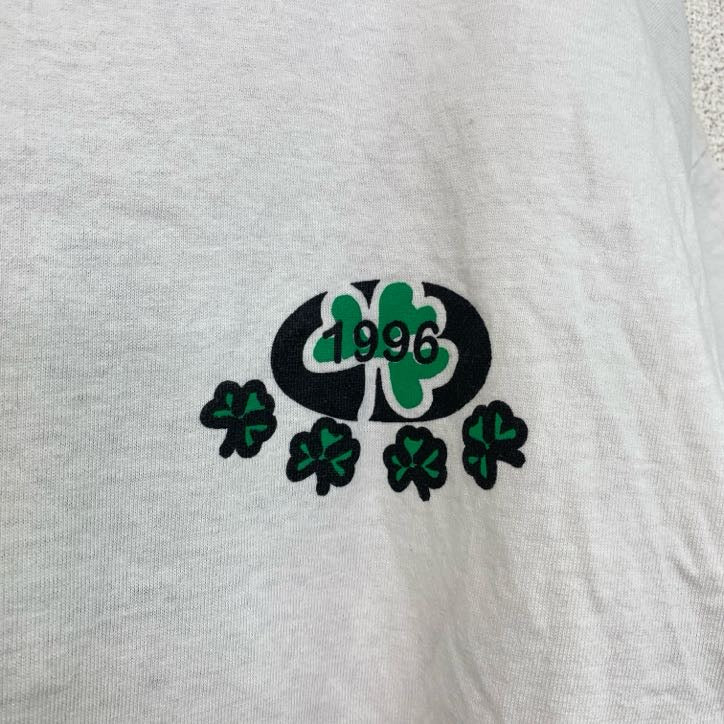 ALL Sport　半袖プリントTシャツ　90s　シングルステッチ　クローバー　クルーネック　ホワイト　Lサイズ　　ヴィンテージ　古着