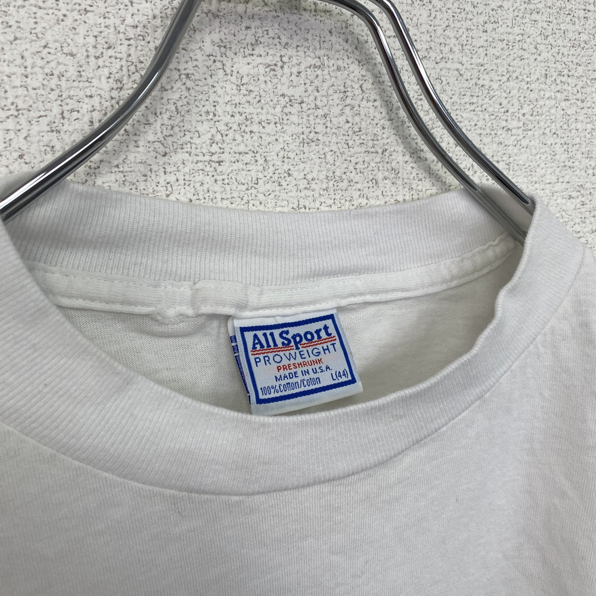 ALL Sport　半袖プリントTシャツ　90s　シングルステッチ　クローバー　クルーネック　ホワイト　Lサイズ　　ヴィンテージ　古着