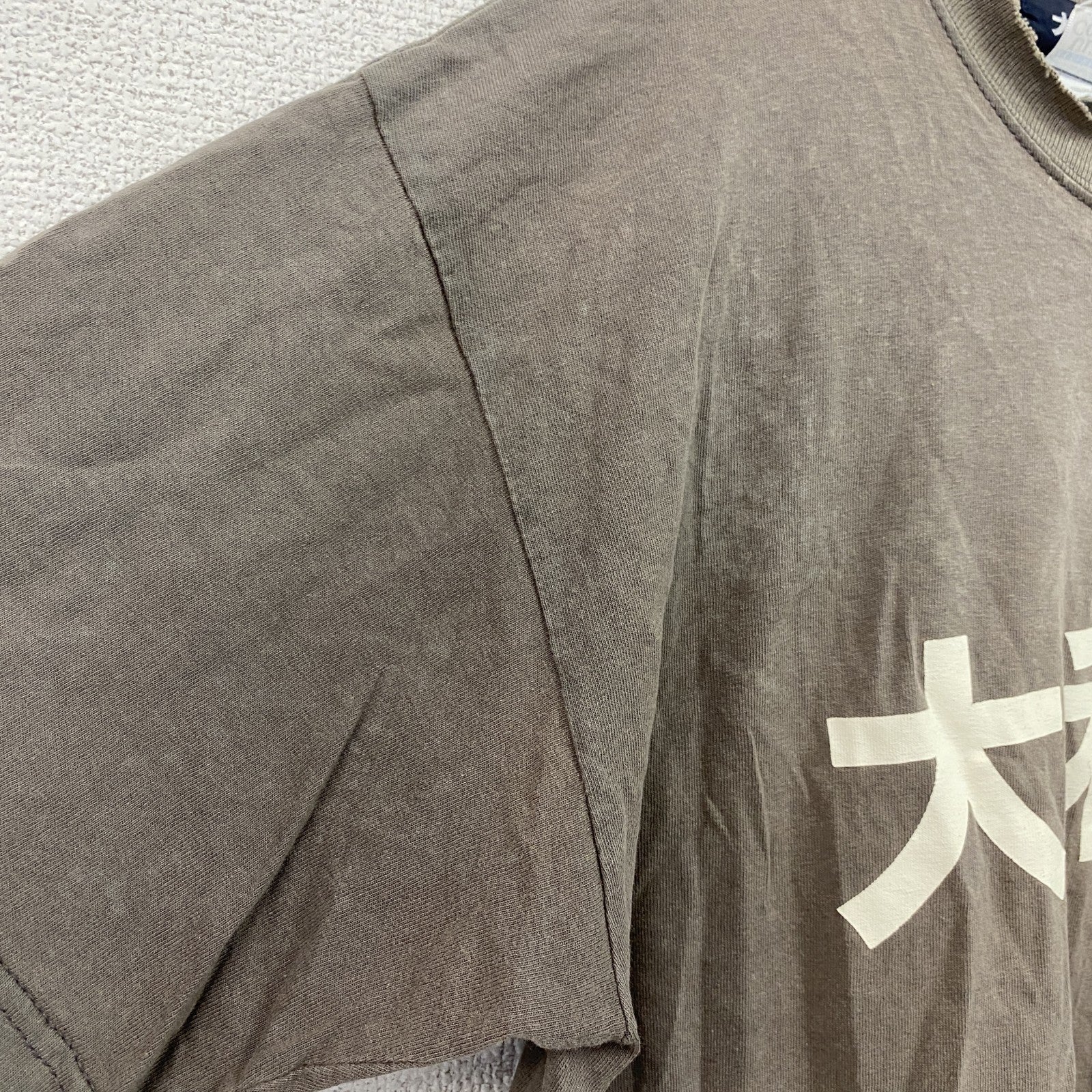 GILDAN　ギルダン　大和魂　半袖プリントTシャツ　カーキ　Lサイズ　古着