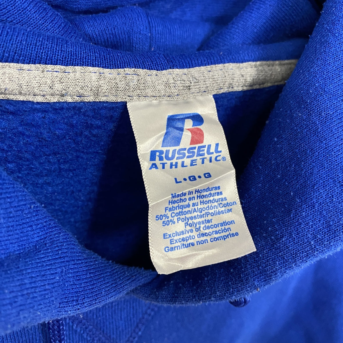 00s　RUSSELL　ラッセル　スウェットパーカー/フーディー　ヴィンテージ　青　ブルー　Lサイズ　古着