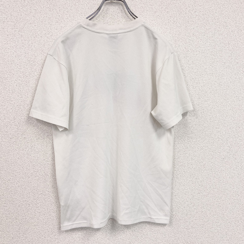 NIKE　ナイキ　半袖Tシャツ　デカロゴ　スウッシュ　白　ホワイト　Lサイズ カットソー メンズ コットン 古着