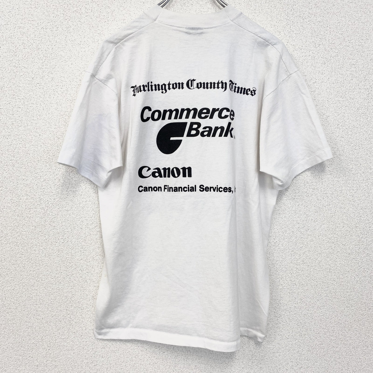 FRUIT OF THE LOOM　半袖プリントTシャツ　クルーネック　レトロ　ボーリング　白　ホワイト　Lサイズ　古着