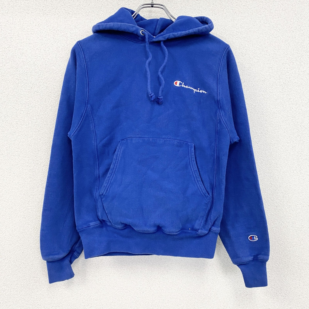 Champion　チャンピオン　リバースウィーブ　スウェットパーカー/フーディー　青　ブルー　XSサイズ　古着