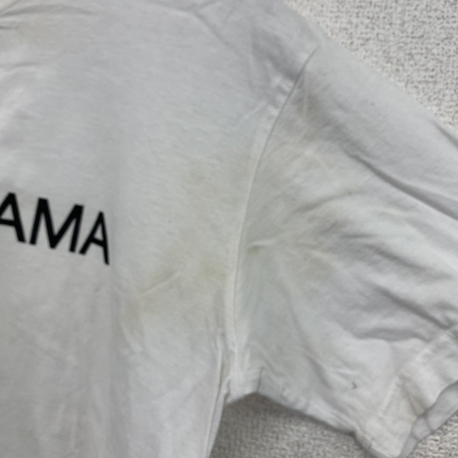 YOKOHAMA　ヨコハマタイヤ　半袖プリントTシャツ　企業ロゴ　白　ホワイト　古着