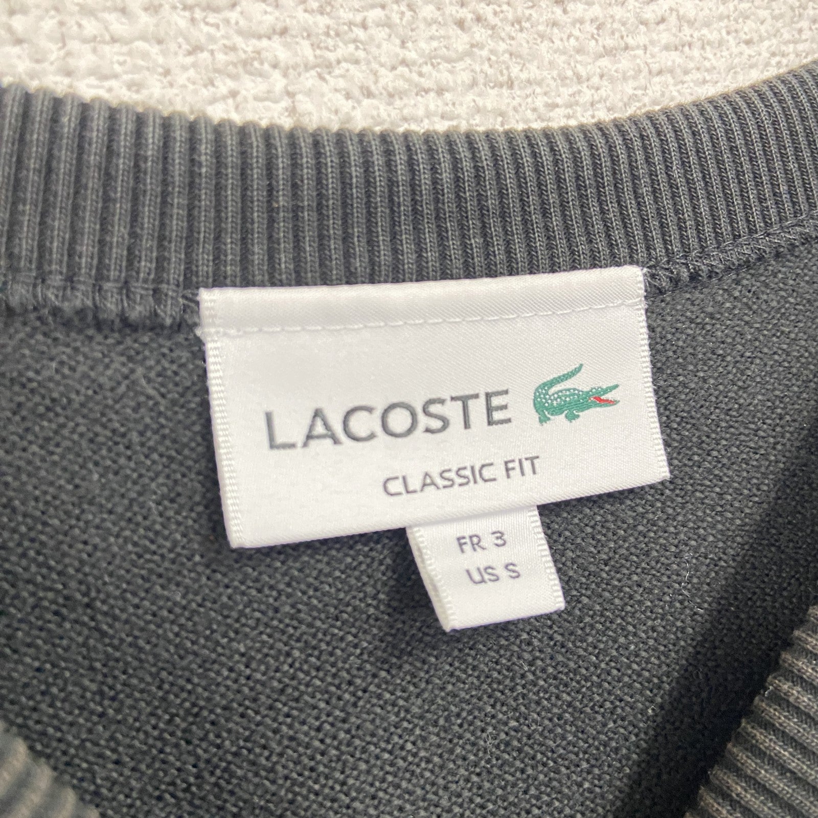 LACOSTE　ラコステ　半袖Tシャツ　黒　ブラック　Sサイズ　　古着
