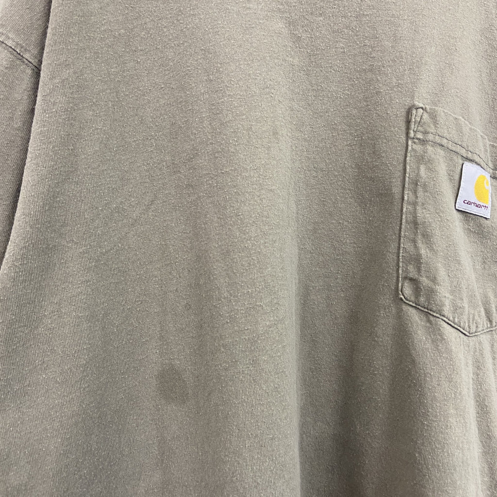 Carhart　カーハート　半袖Tシャツ　カーキ　Lサイズ カットソー メンズ コットン 古着