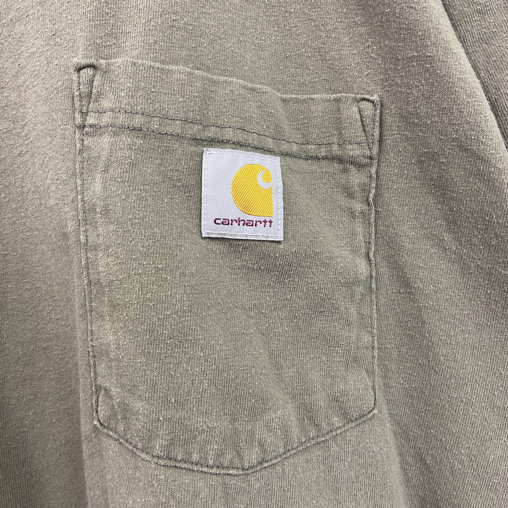 Carhart　カーハート　半袖Tシャツ　カーキ　Lサイズ カットソー メンズ コットン 古着