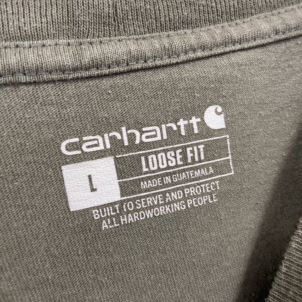 Carhart　カーハート　半袖Tシャツ　カーキ　Lサイズ カットソー メンズ コットン 古着
