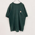 Carhart　カーハート　半袖Tシャツ　深緑　ディープグリーン　Ｍサイズ カットソー メンズ コットン 古着