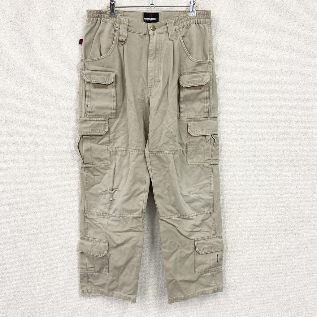 WOOLRICH　ウールリッチ　カーゴパンツ　ジップフライ　ベージュ ミリタリーパンツ メンズ 古着