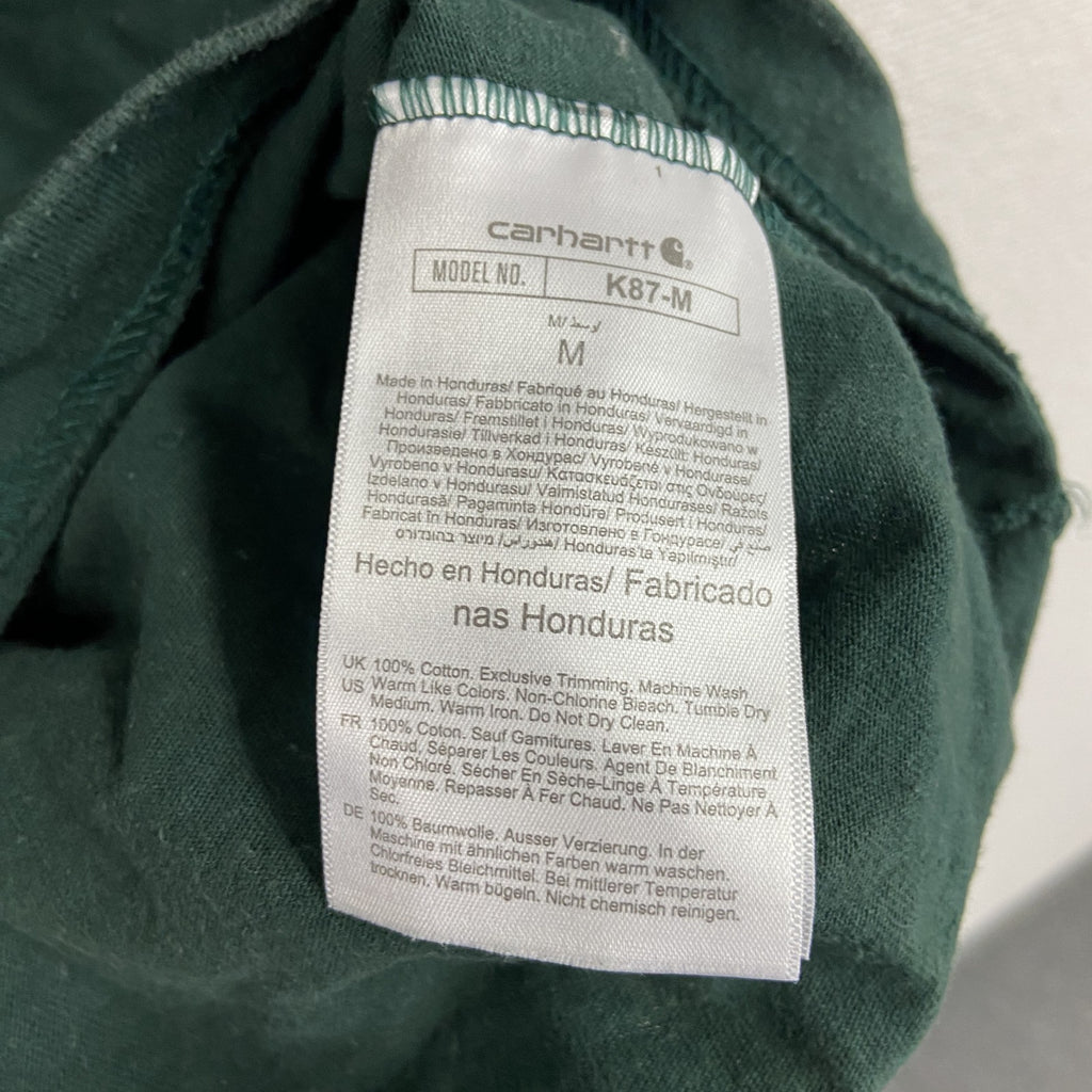 Carhart　カーハート　半袖Tシャツ　深緑　ディープグリーン　Ｍサイズ カットソー メンズ コットン 古着