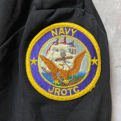 古着 used　PATRIOT　パトリオット　長袖ミリタリージャケット　ブルゾン　ワンポイントワッペン　黒　ブラック　秋冬服